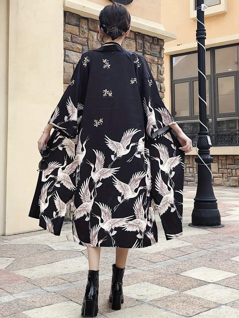 GOKU Crane Kimono