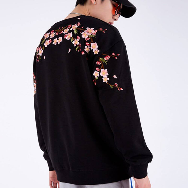 MITOMA Plum Floral Oversized Sweater - Satori