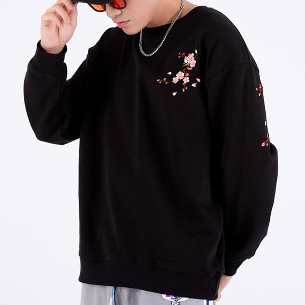 MITOMA Plum Floral Oversized Sweater - Satori