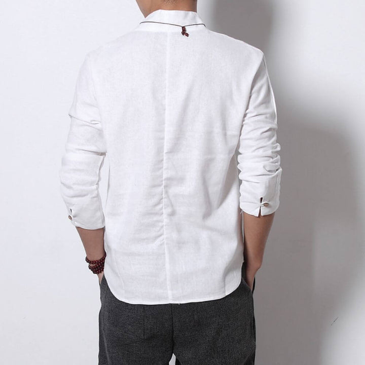 YUME Linen Harajuku V-neck Shirt - Satori