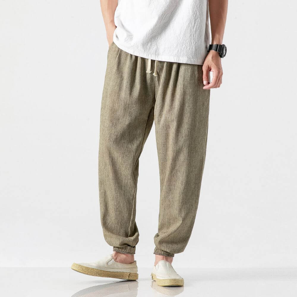 ENZO Cotton Linen Harem Pants - Satori