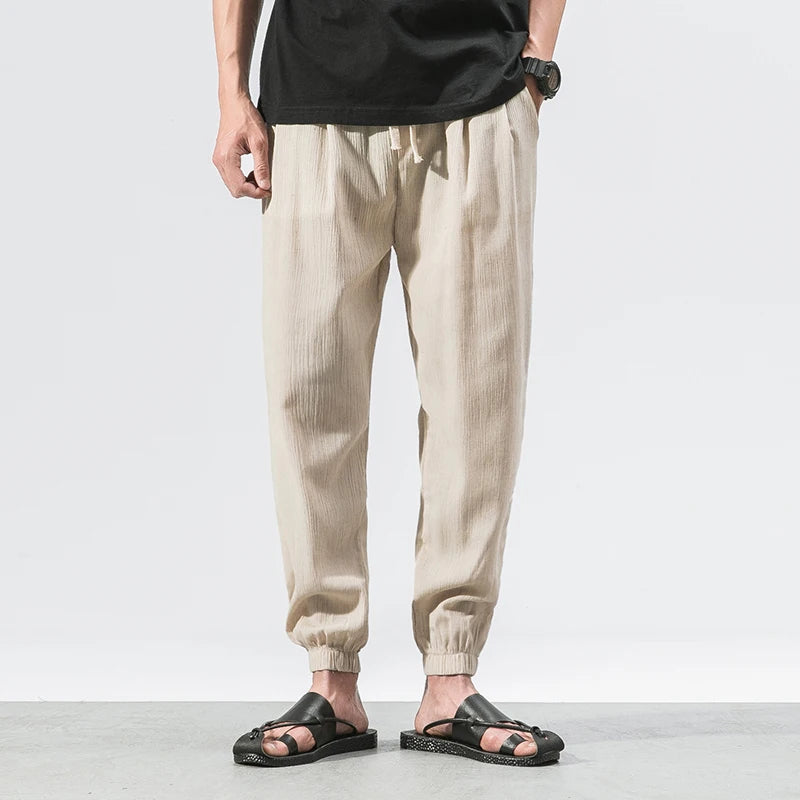 ENZO Cotton Linen Harem Pants - Satori