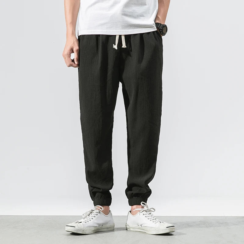 ENZO Cotton Linen Harem Pants - Satori