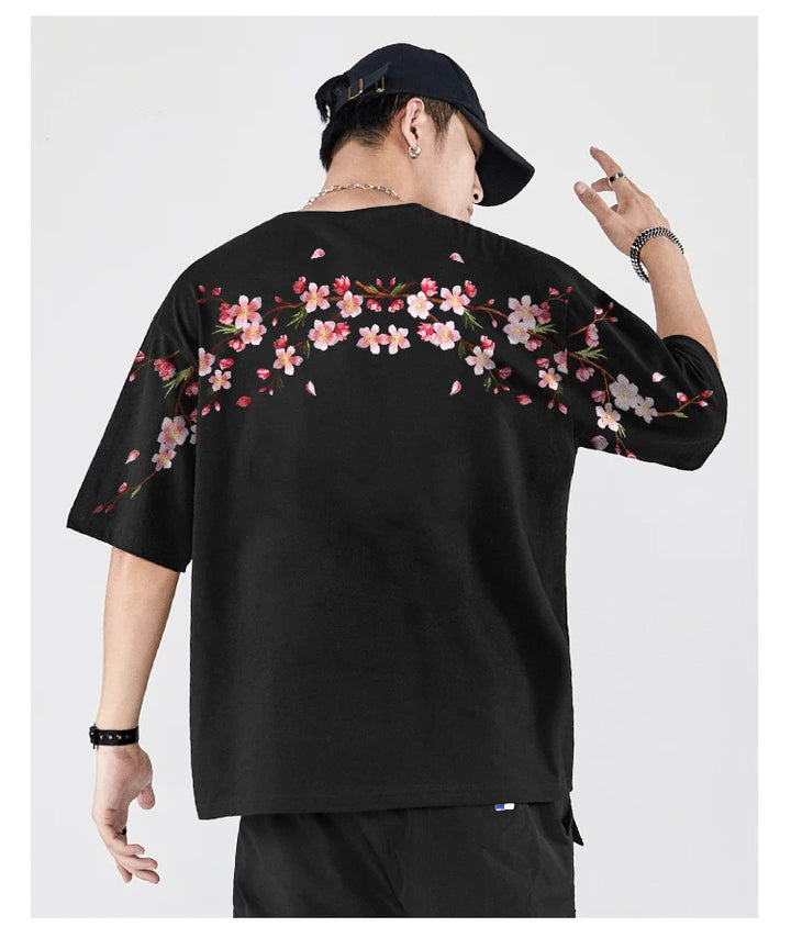 MITOMA Plum Floral Oversized T-Shirt - Satori