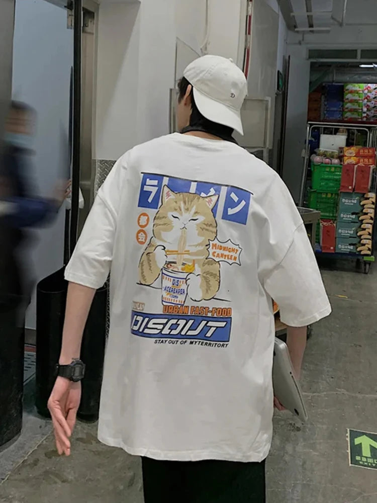 Ramen Cat oversized T-Shirt