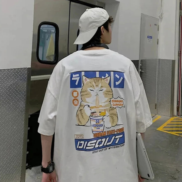 Ramen Cat oversized T-Shirt