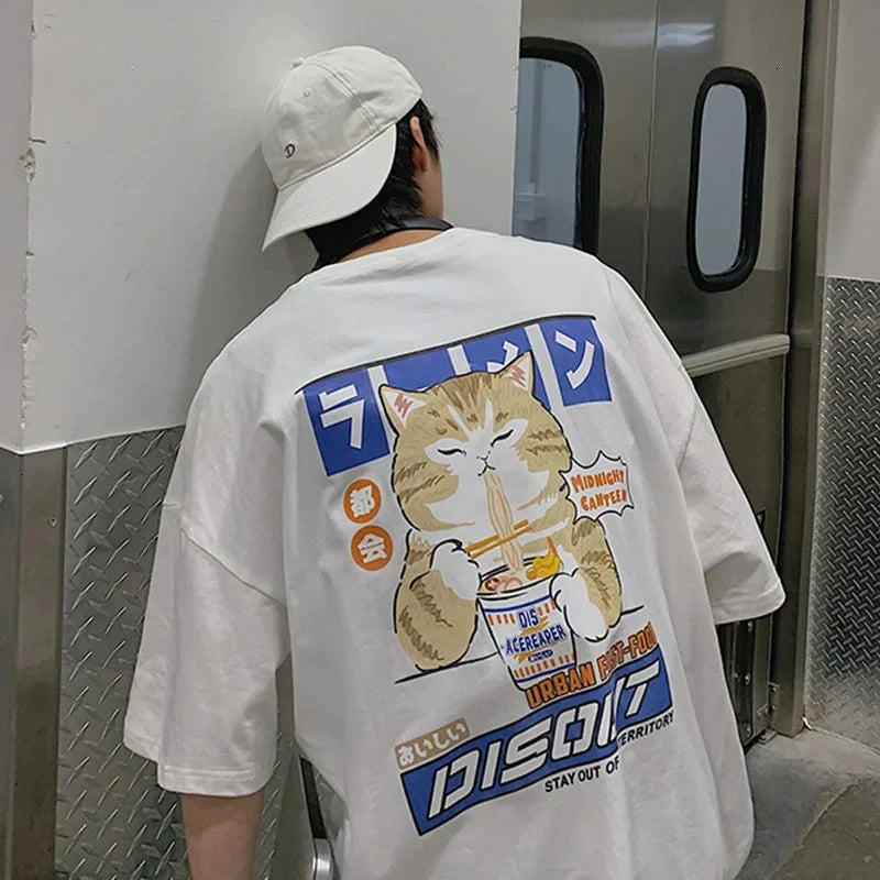 Ramen Cat oversized T-Shirt