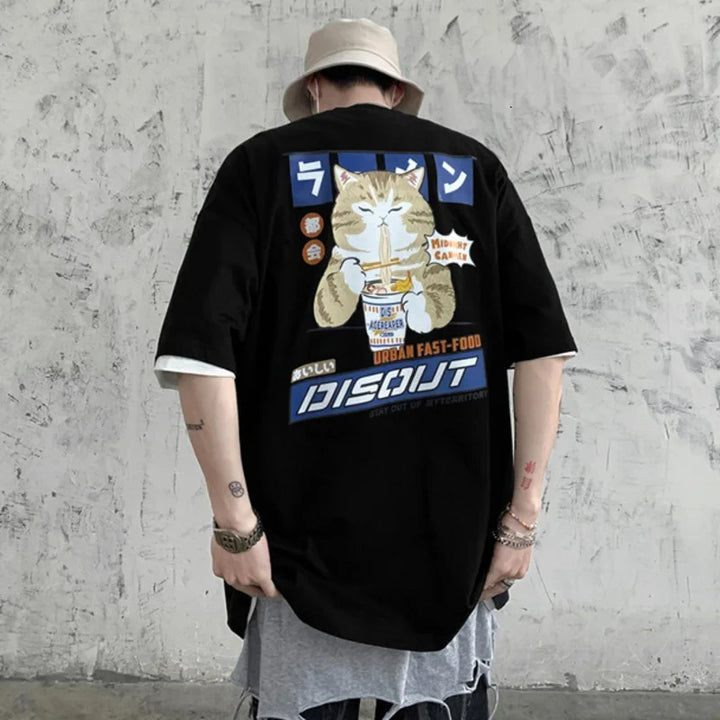 Ramen Cat oversized T-Shirt