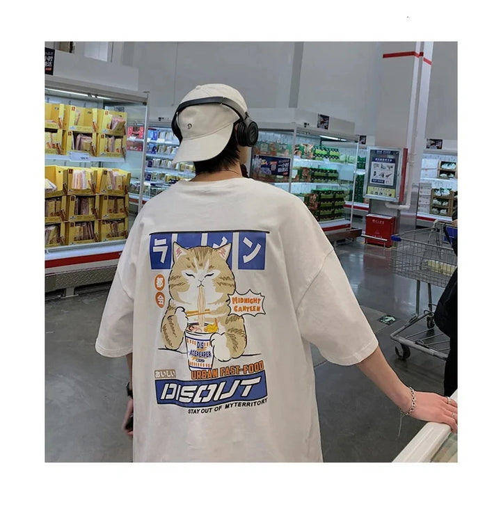 Ramen Cat oversized T-Shirt