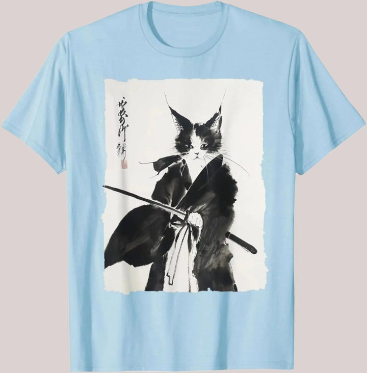 Samurai Cat Ink T-Shirt