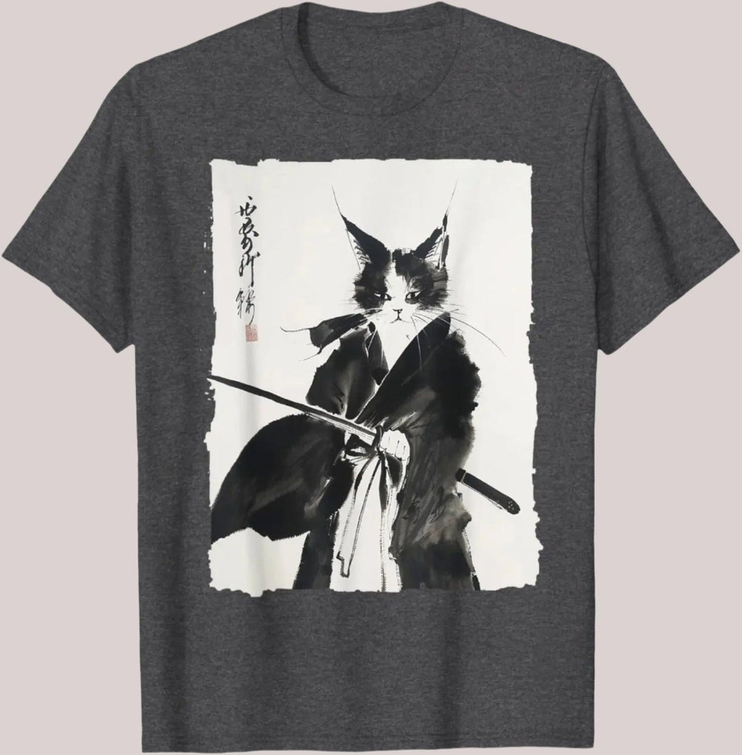 Samurai Cat Ink T-Shirt