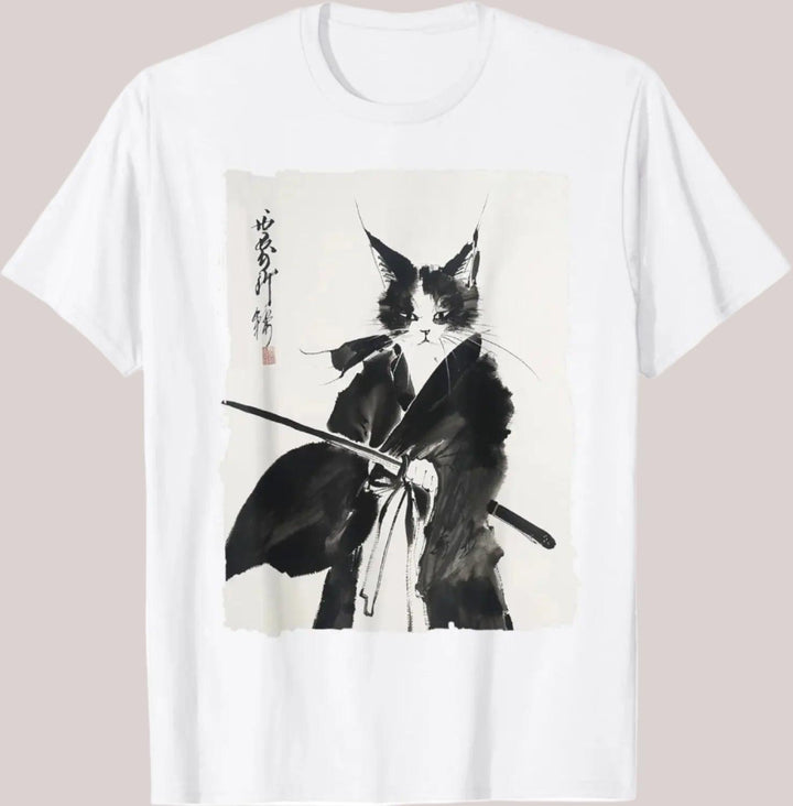 Samurai Cat Ink T-Shirt