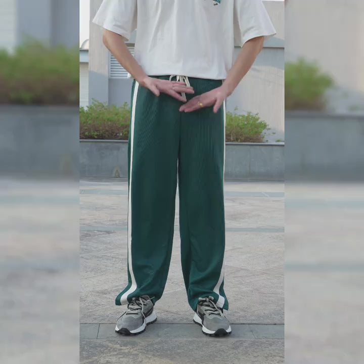 SORA Striped Drawstring Pants